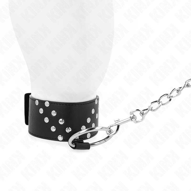 KINK - COLAR COM TRELA 65 CM COM REBITE EM V AJUSTÁVEL 36-43 CM X 5 CM