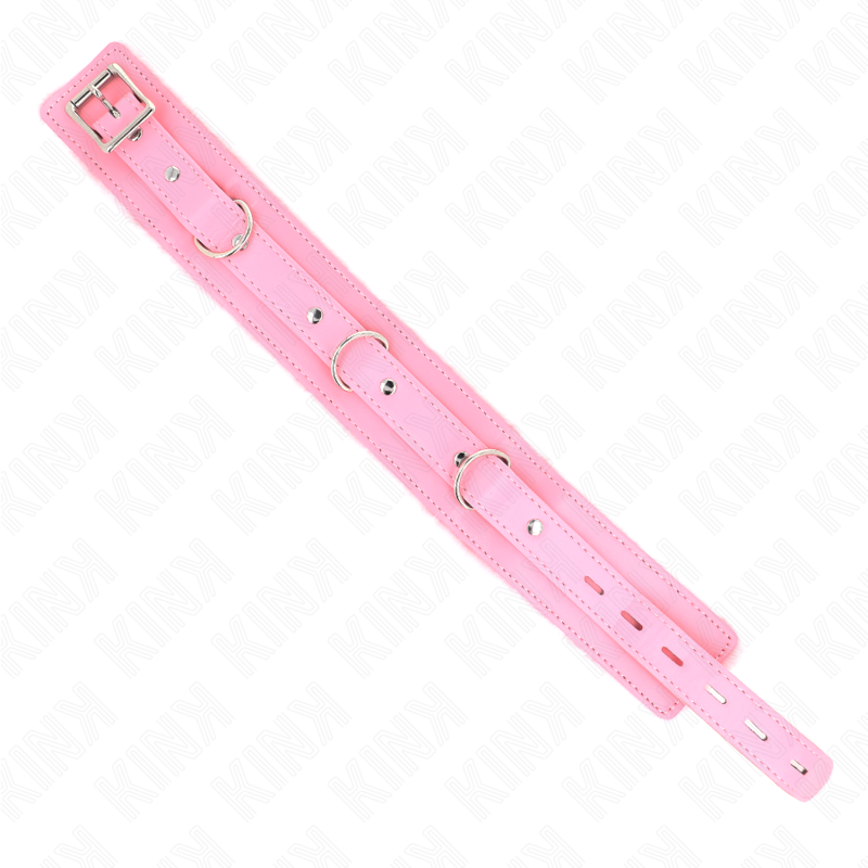 KINK - COLAR COM TRELA 65 CM COM RESTRIÇÕES ROSA AJUSTÁVEL 36-42 CM X 5.5 CM