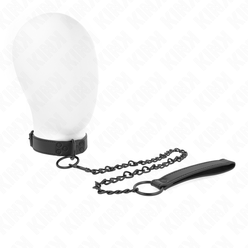 KINK - COLAR COM TRELA 65 CM ESCURO AJUSTÁVEL 37-54 CM X 3 CM