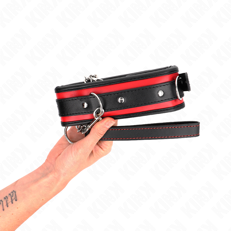 KINK - COLAR COM TRELA 65 CM PESADO MODELO 2 AJUSTÁVEL 36.5-50 CM