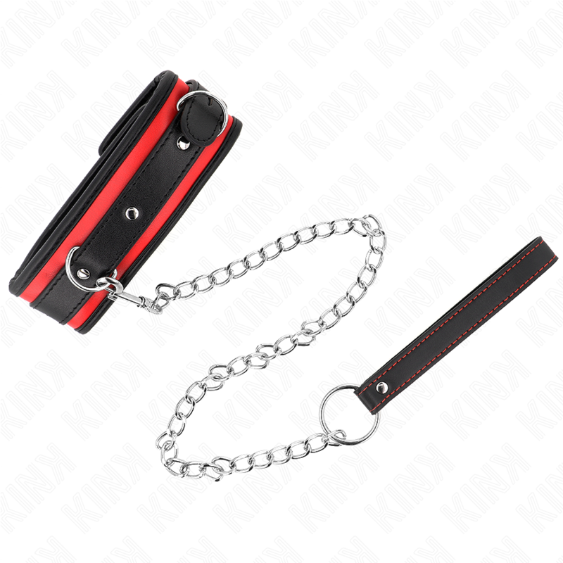 KINK - COLAR COM TRELA 65 CM PESADO MODELO 2 AJUSTÁVEL 36.5-50 CM