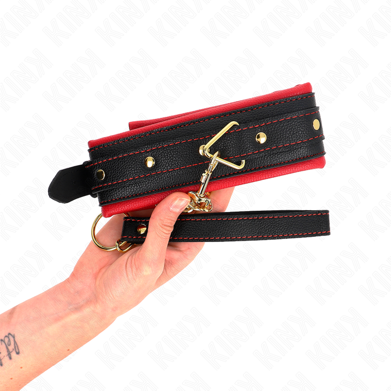 KINK - COLAR COM TRELA EM TECIDO LISO AJUSTÁVEL 33-48 CM X 5.7 CM