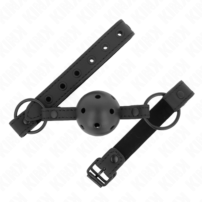 KINK - MORDAÇA DE BOLA 4.5 CM EM NEOPRENO 63.5 X 2 CM AJUSTÁVEL 41-59 CM