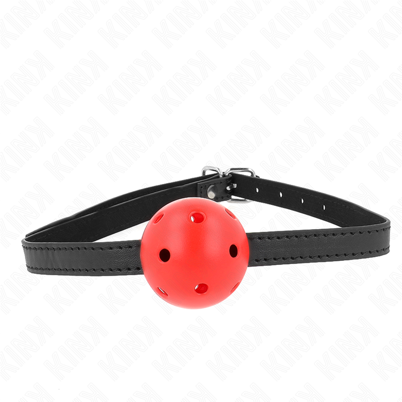 KINK - MORDAÇA DE BOLA 4.5 CM TRANSPIRÁVEL SIMPLICITY VERMELHA 62 X 1.5 CM