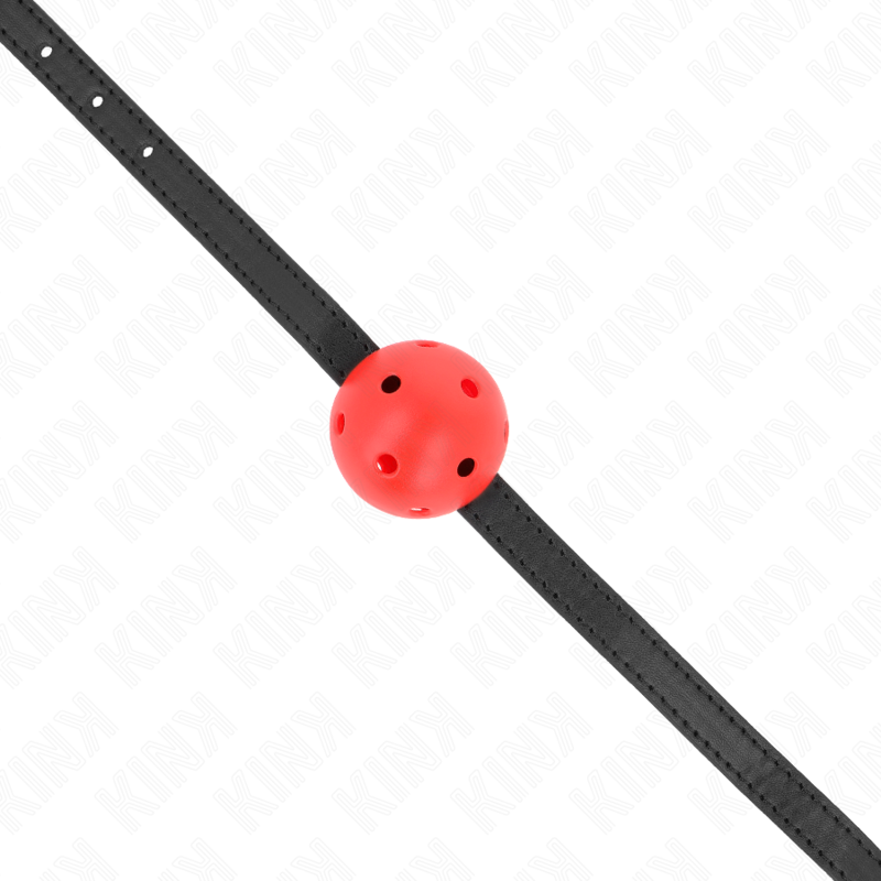 KINK - MORDAÇA DE BOLA 4.5 CM TRANSPIRÁVEL SIMPLICITY VERMELHA 62 X 1.5 CM