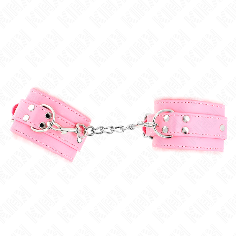 KINK - ALGEMAS FORRADAS ROSAS COM CORREIA ROSA AJUSTÁVEL 20-29 CM X 5.5 CM