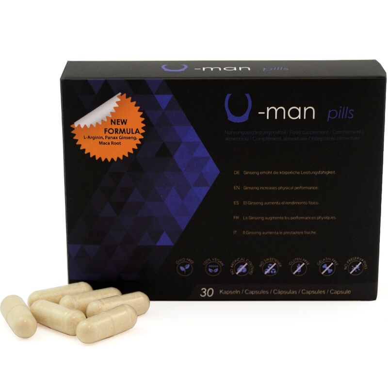 500 COSMETICS - U-MAN AUMENTO TAMANHO DO PÉNIS E POTÊNCIA SEXUAL - 30 CÁPSULAS