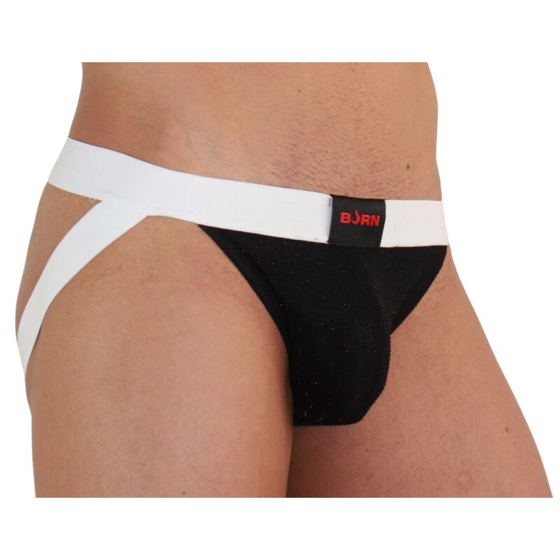 BURN - 004 JOCK GLOSSY BLACK/WHITE S