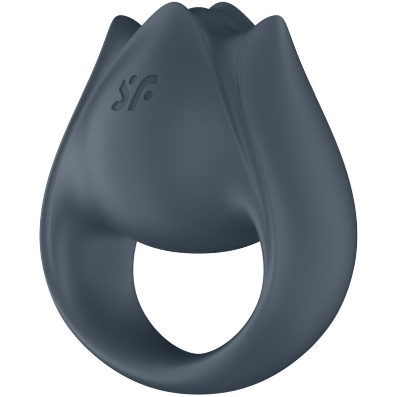 SATISFYER - PERFECT PAIR 2 MULTIVIBRADOR 2 EM 1 ANEL PENIANO E ESTIMULADOR DE DEDO CINZA