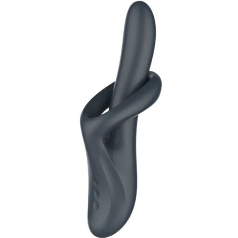 SATISFYER - HEAT FLEX 4 VIBRADOR COM EFEITO CALOR 12 VIBRAÇÕES CINZA