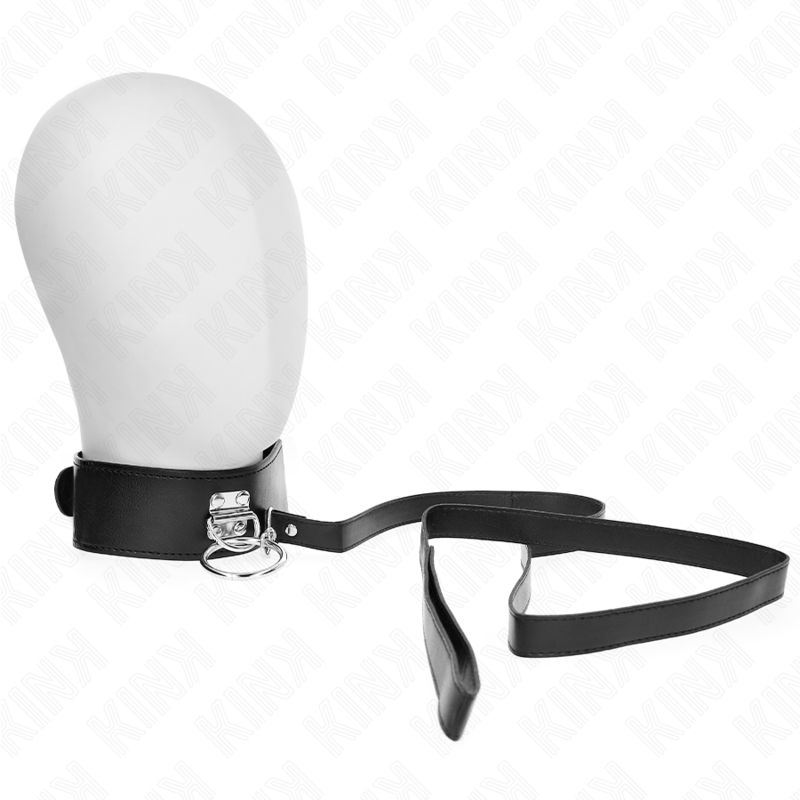 KINK - COLAR COM TRELA 116 CM COM TACHAS CORREIA EM POLIPELE 50 X 5 CM