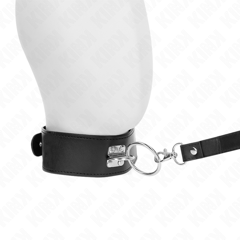 KINK - COLAR COM TRELA 116 CM COM TACHAS CORREIA EM POLIPELE 50 X 5 CM