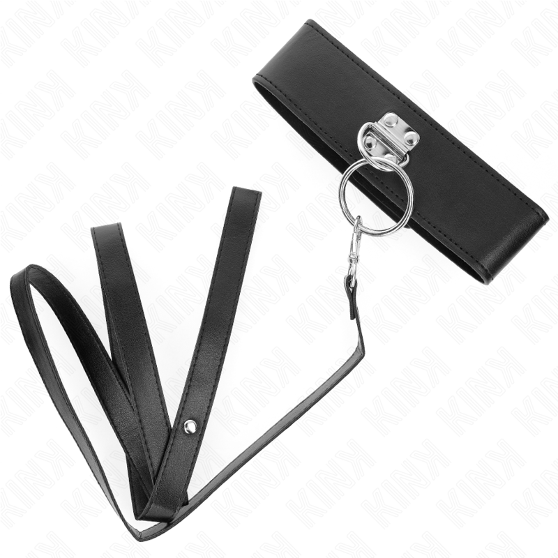 KINK - COLAR COM TRELA 116 CM COM TACHAS CORREIA EM POLIPELE 50 X 5 CM