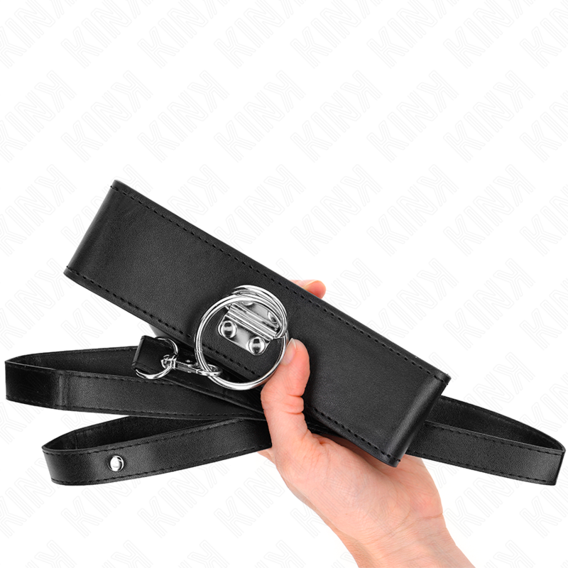 KINK - COLAR COM TRELA 116 CM COM TACHAS CORREIA EM POLIPELE 50 X 5 CM