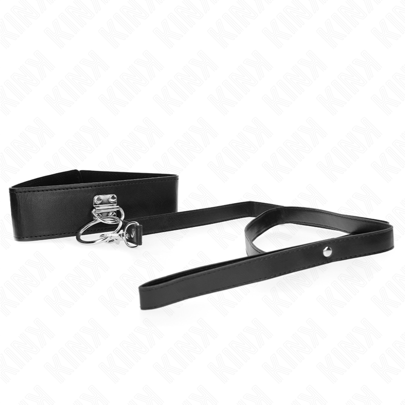 KINK - COLAR COM TRELA 116 CM COM TACHAS CORREIA EM POLIPELE 50 X 5 CM