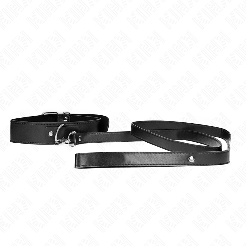 KINK - COLAR COM TRELA 116 CM FINO PRETO AJUSTÁVEL 32-50 CM X 8 CM