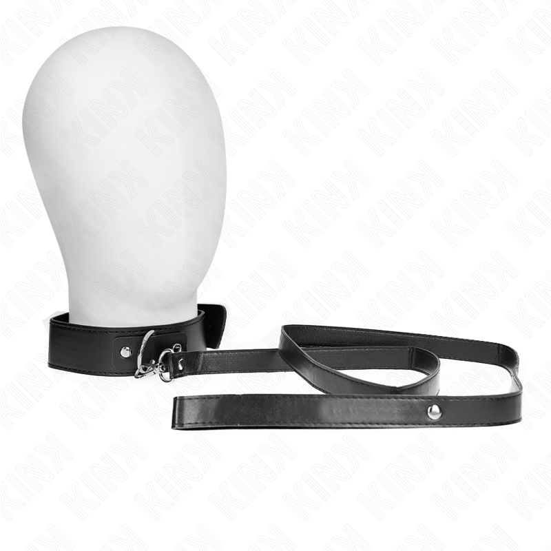 KINK - COLAR COM TRELA 116 CM FINO PRETO AJUSTÁVEL 32-50 CM X 8 CM