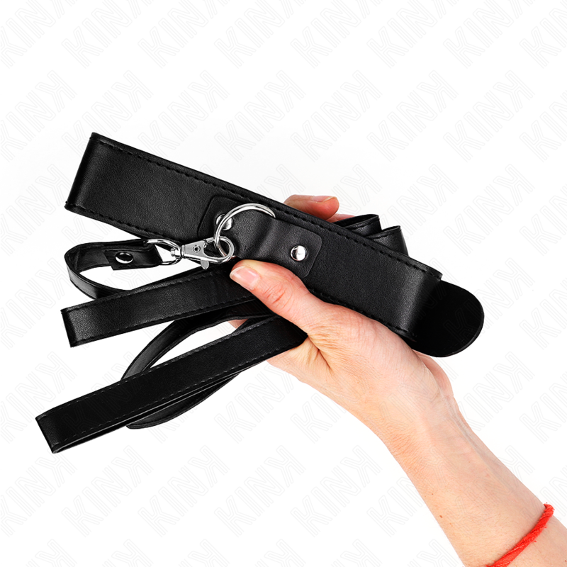 KINK - COLAR COM TRELA 116 CM FINO PRETO AJUSTÁVEL 32-50 CM X 8 CM