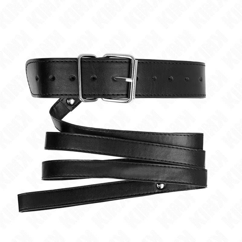 KINK - COLAR COM TRELA 116 CM FINO PRETO AJUSTÁVEL 32-50 CM X 8 CM