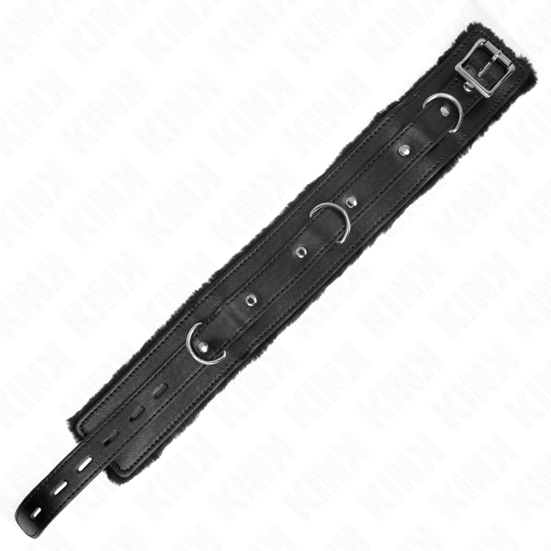 KINK - COLAR COM TRELA 65 CM COM RESTRIÇÕES PRETO AJUSTÁVEL 36-42 CM X 5.5 CM