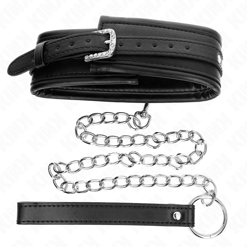KINK - COLAR COM TRELA 65 CM COM FIVELA BRILHANTE 48.5 CM X 5.3 CM