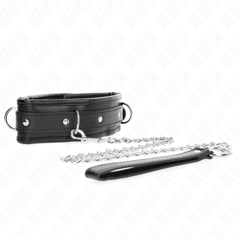 KINK - COLAR COM TRELA 65 CM PESADO MODELO 1 AJUSTÁVEL 36.5-50 CM