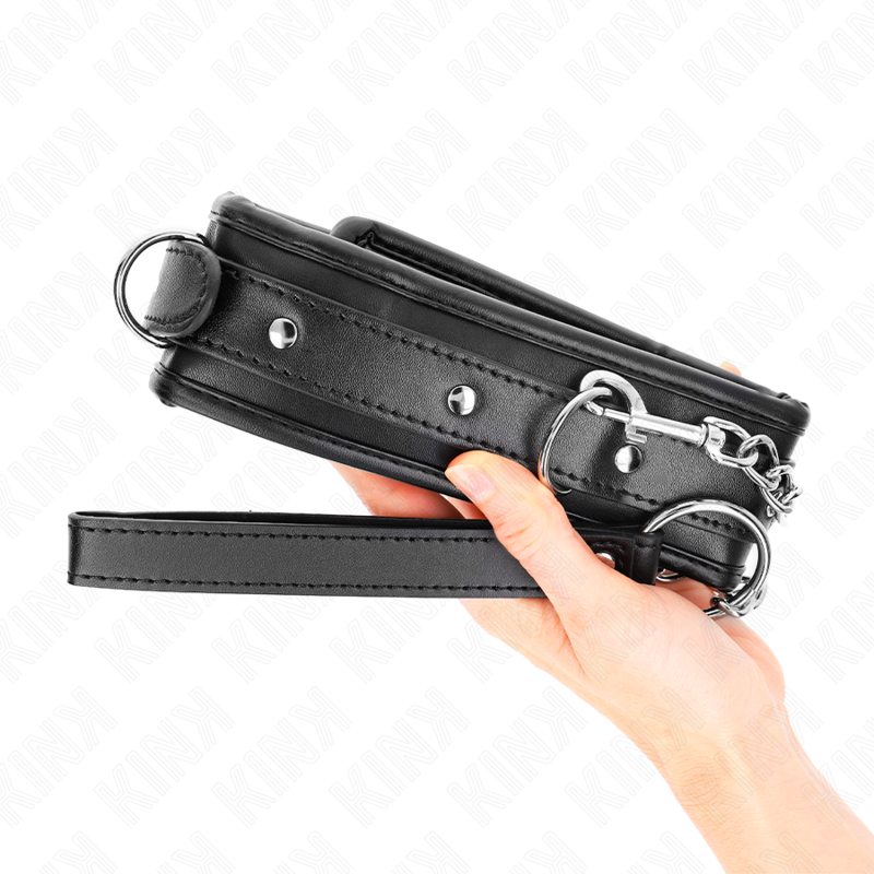 KINK - COLAR COM TRELA 65 CM PESADO MODELO 1 AJUSTÁVEL 36.5-50 CM