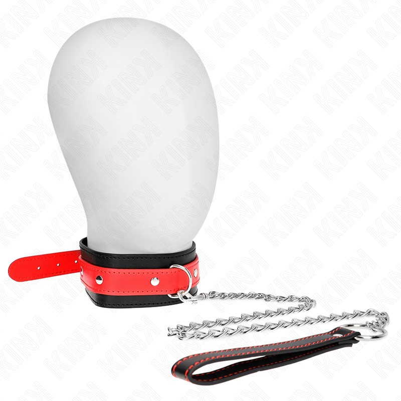 KINK - COLAR COM TRELA 65 CM VERMELHO AJUSTÁVEL 36-43 CM X 5 CM