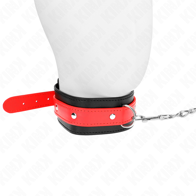 KINK - COLAR COM TRELA 65 CM VERMELHO AJUSTÁVEL 36-43 CM X 5 CM
