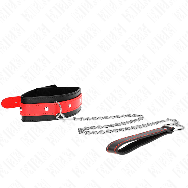 KINK - COLAR COM TRELA 65 CM VERMELHO AJUSTÁVEL 36-43 CM X 5 CM