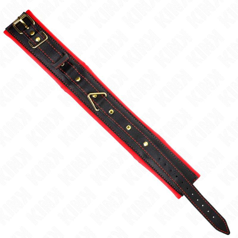 KINK - COLAR COM TRELA EM ESPONJA IMITAÇÃO DE COURO MODELO 2 AJUSTÁVEL 37-54 CM X 3 CM