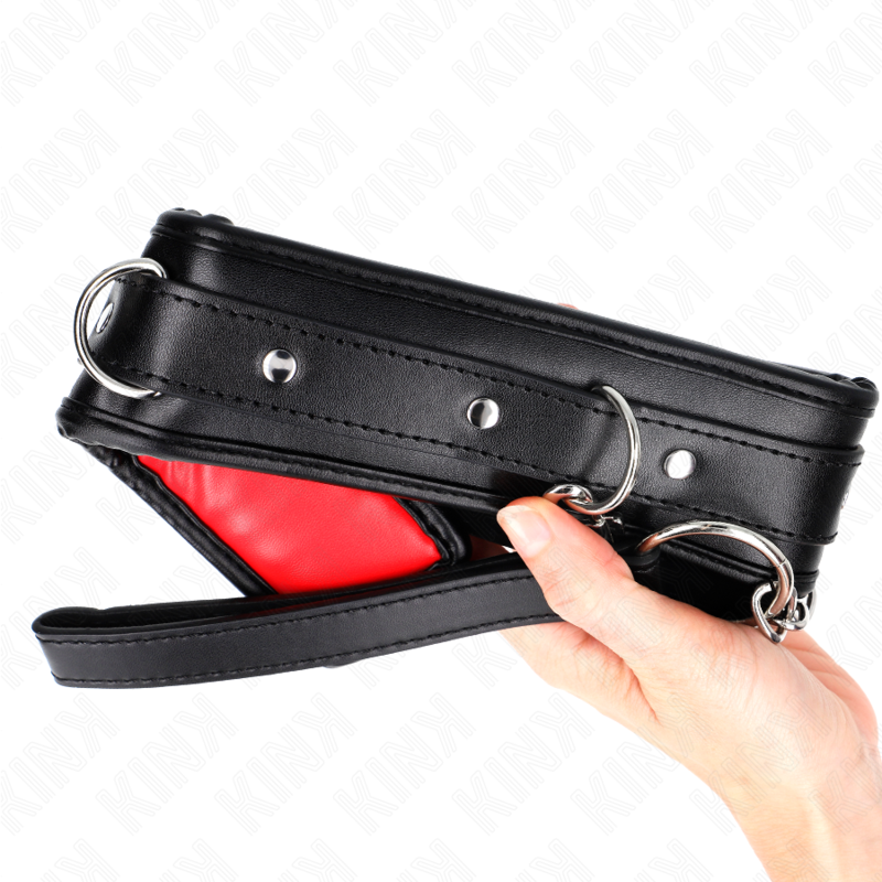KINK - COLAR COM TRELA EM ESPONJA IMITAÇÃO DE COURO MODELO 3 AJUSTÁVEL 37-54 CM X 3 CM