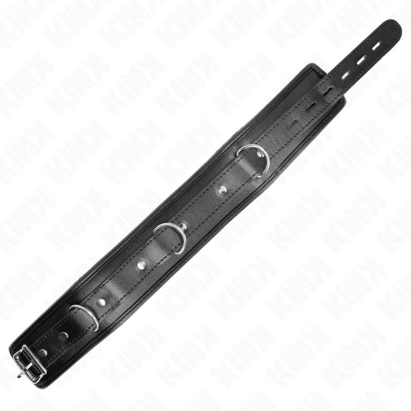 KINK - COLAR COM TRELA EM ESPONJA IMITAÇÃO DE COURO MODELO 3 AJUSTÁVEL 37-54 CM X 3 CM