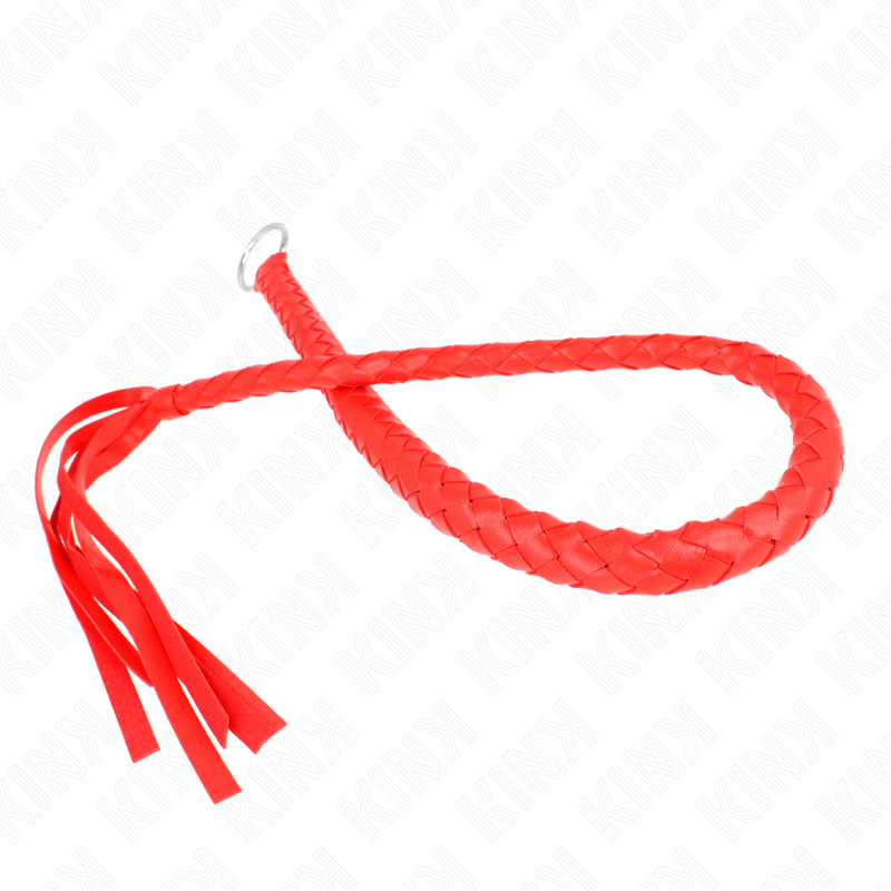 KINK - CHICOTE SERPENTE COM ARGOLA DE MÃO VERMELHO 65 CM