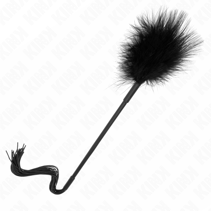 KINK - CHICOTE EM SILICONE COM PLUMAS PARA COSQUINHAS 47 CM