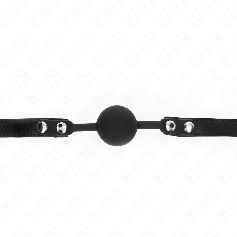 KINK - MORDAÇA COM BOLA 4 CM EM SILICONE MODELO 1 COM CADEADO 60 x 2 CM