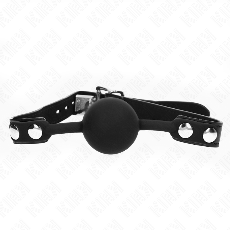 KINK - MORDAÇA COM BOLA 4 CM EM SILICONE MODELO 1 COM CADEADO 60 x 2 CM
