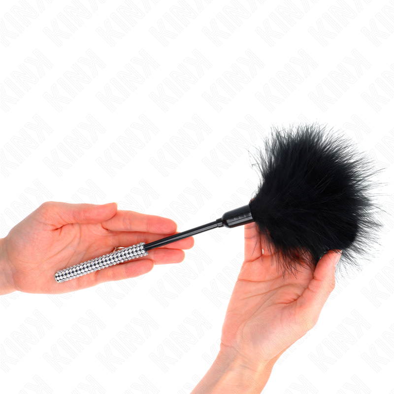 KINK - PLUMAS PARA COSQUINHAS COM CABO EM DIAMANTES DE IMITAÇÃO 27 CM