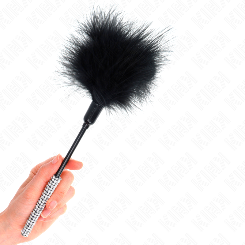 KINK - PLUMAS PARA COSQUINHAS COM CABO EM DIAMANTES DE IMITAÇÃO 27 CM
