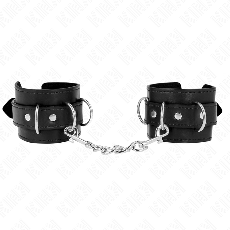 KINK - ALGEMAS COM 3 ARGOLAS EM D AJUSTÁVEL PRETAS 17.5-25 CM X 6 CM