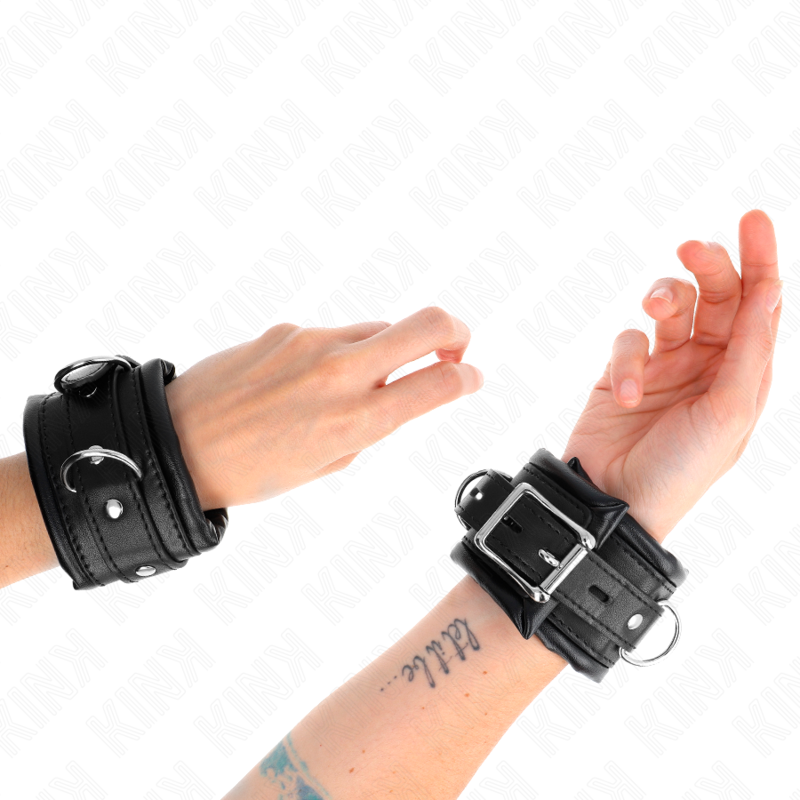 KINK - ALGEMAS ESTILO HEAVY FORRADAS PRETAS AJUSTÁVEL 20-30 CM X 6 CM