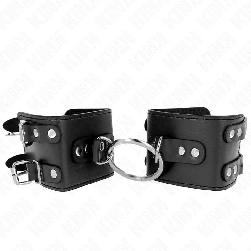 KINK - ALGEMAS FIXAS COM ARGOLA E TACHAS PRETAS AJUSTÁVEL 17-22 CM X 6.5 CM
