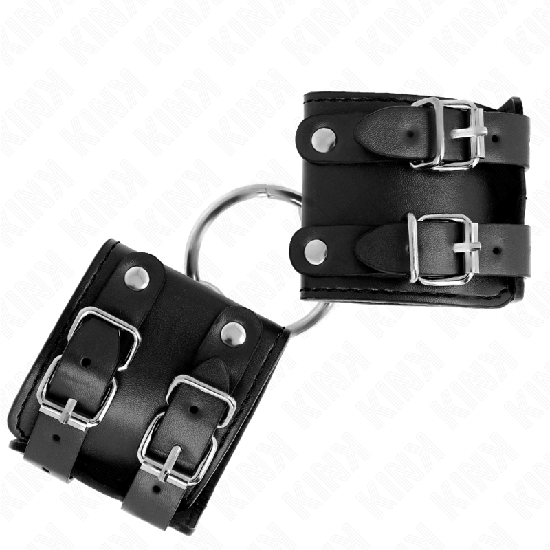 KINK - ALGEMAS FIXAS COM ARGOLA E TACHAS PRETAS AJUSTÁVEL 17-22 CM X 6.5 CM