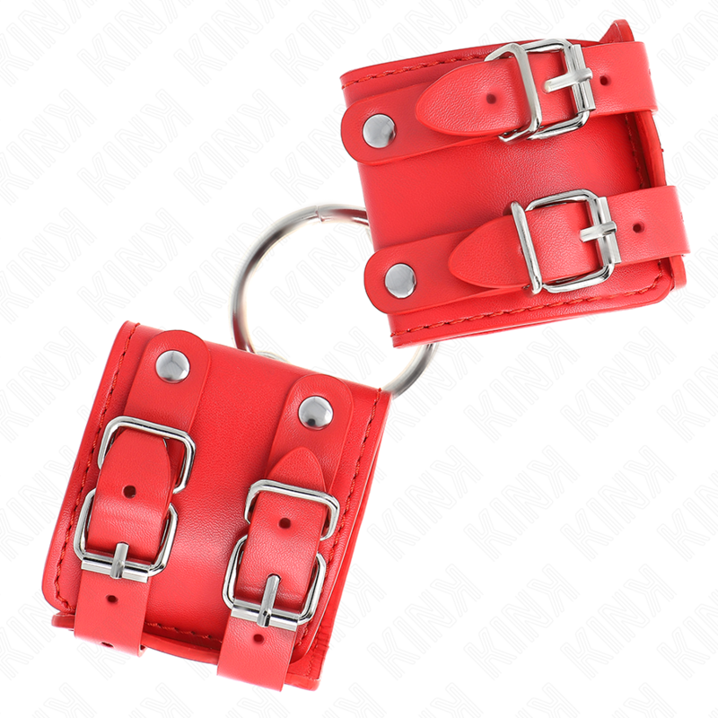KINK - ALGEMAS FIXAS COM ARGOLA E TACHAS VERMELHAS AJUSTÁVEL 17-22 CM X 6.5 CM