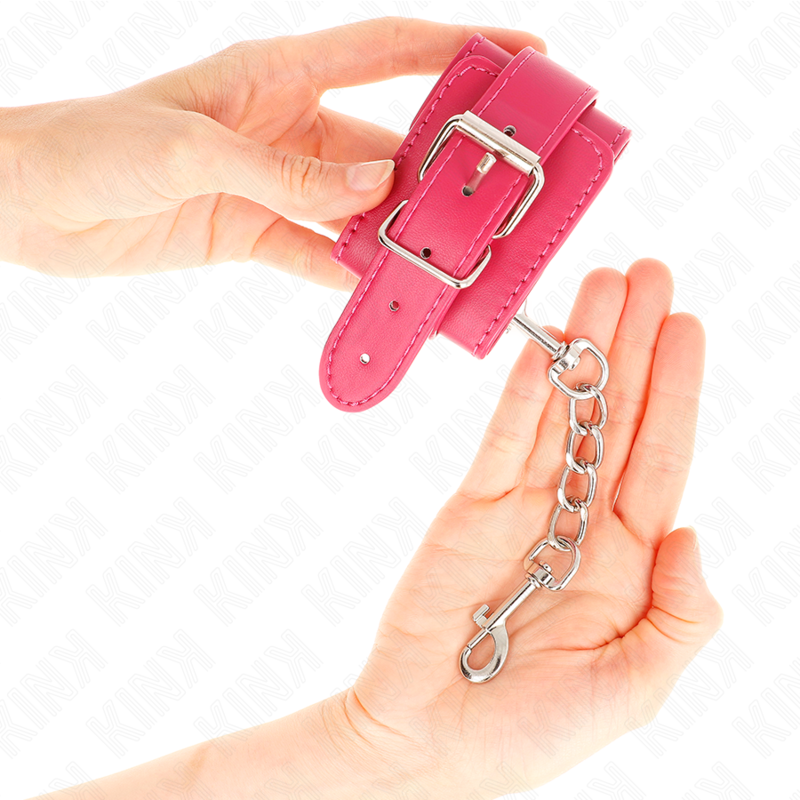KINK - ALGEMAS FUCSIA COM DETALHES EM FUCSIA AJUSTÁVEL 20-28 CM X 5.5 CM