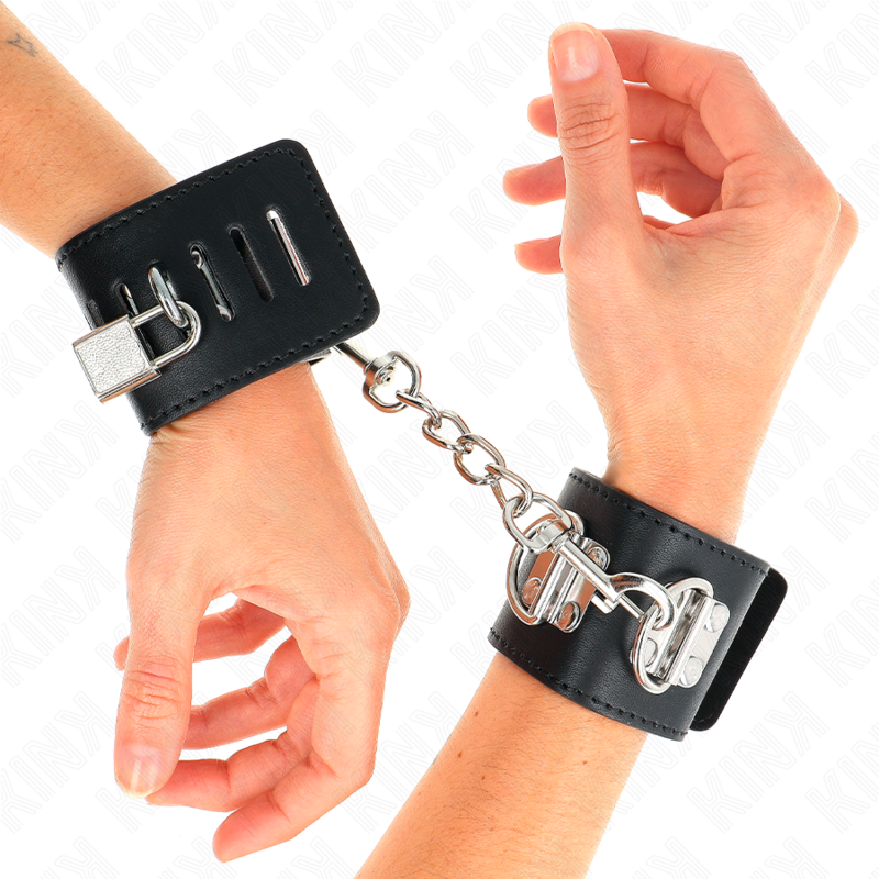 KINK - ALGEMAS MULTIPOSIÇÃO COM FECHO COM CADEADO PRETAS AJUSTÁVEL 16-23 CM X 5.5 CM