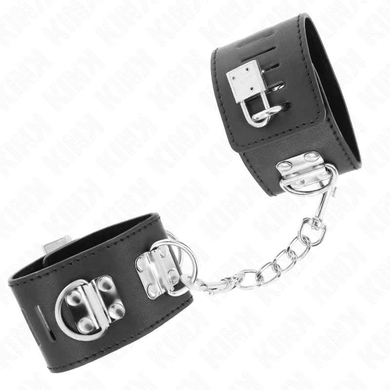 KINK - ALGEMAS MULTIPOSIÇÃO COM FECHO COM CADEADO PRETAS AJUSTÁVEL 16-23 CM X 5.5 CM