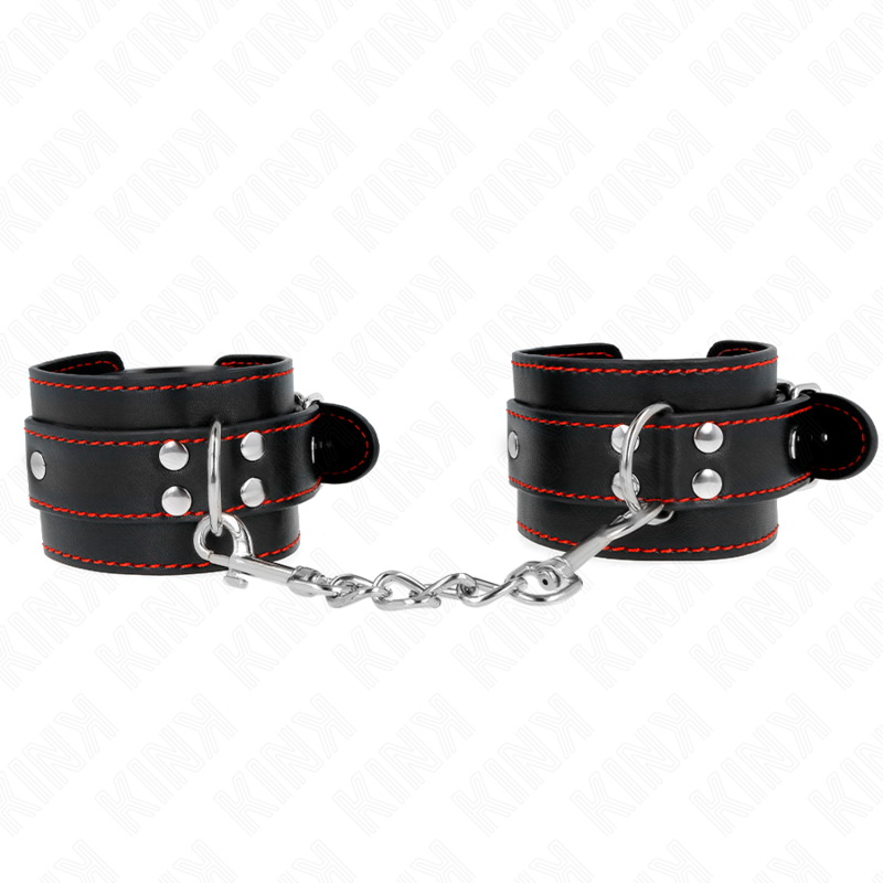 KINK - ALGEMAS PRETAS COM DETALHES EM VERMELHO AJUSTÁVEL 20-28 CM X 5.5 CM