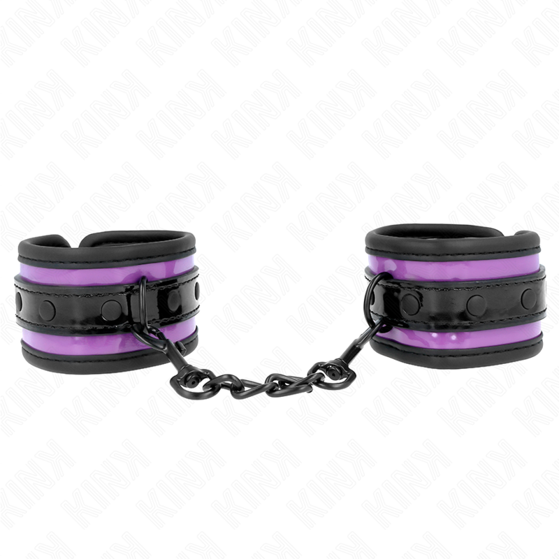 KINK - PURPLE NEOPRENE HANDCUFFS ADJUSTABLE 21-28 CM X 5 CM