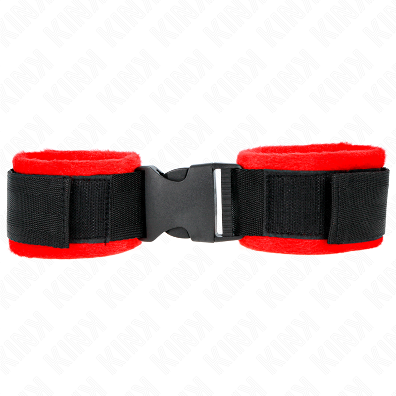 KINK - ALGEMAS EM NYLON VERMELHO/PRETO MODELO 1 AJUSTÁVEL 25-35 CM X 6 CM